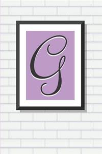 Initial G Personalized Blank Lined Journal Notebook
