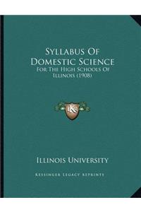 Syllabus Of Domestic Science