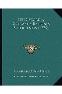 De Discordia Sistematis Rationes Sufficientis (1775)