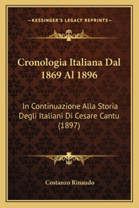 Cronologia Italiana Dal 1869 Al 1896