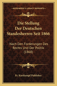 Stellung Der Deutschen Standesherren Seit 1866