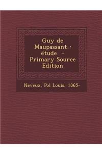 Guy de Maupassant: Etude