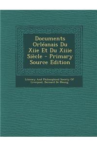 Documents Orleanais Du Xiie Et Du Xiiie Siecle