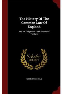 History Of The Common Law Of England