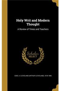 Holy Writ and Modern Thought