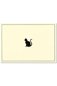 NOTE CARD BLACK CAT