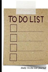 Daily to Do List Journal