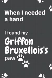 When I needed a hand, I found my Griffon Bruxellois's paw