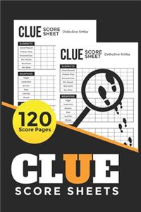 Clue Score Sheets