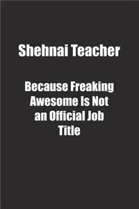 Shehnai Teacher Because Freaking Awesome Is Not an Official Job Title.