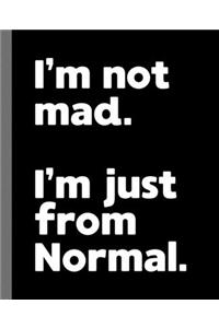 I'm not mad. I'm just from Normal.