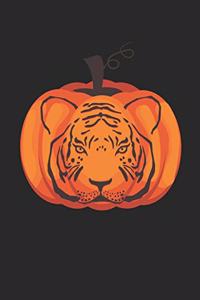 Tiger Notebook - Tiger Pumpkin Lantern Journal - Tiger Gift for Animal Lovers - Tiger Diary