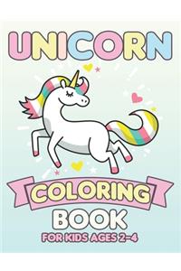 Unicorn Coloring Book for Kids Ages 2-4