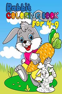 Rabbit coloring book for 4-9