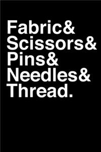 Fabric, Scissors, Pins