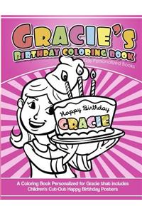 Gracie's Birthday Coloring Book Kids Personalized Books