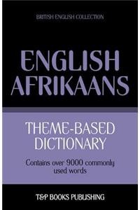 Theme-based dictionary British English-Afrikaans - 9000 words