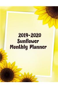 2019-2020 Sunflower Monthly Planner