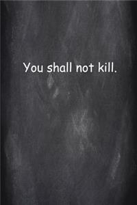 Religious Journal Modern Wording 5th Commandment Chalkboard Style