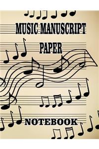 Music Manuscript Paper Notebook