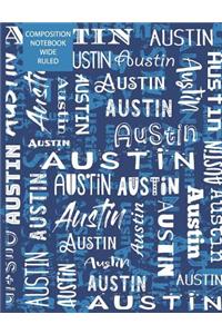 Austin Composition Notebook Wide Ruled