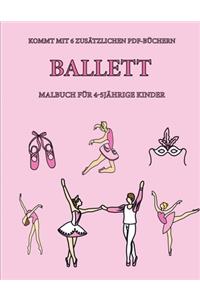 Malbuch für 4-5 jährige Kinder (Ballett)