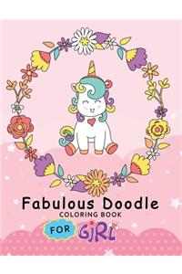 Fabulous Doodle Coloring Book for Girl