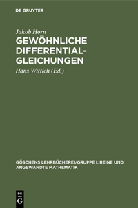 Gewöhnliche Differentialgleichungen