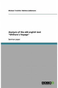 Analysis of the old english text Ohthere´s Voyage