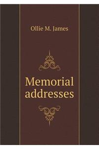 Memorial addresses
