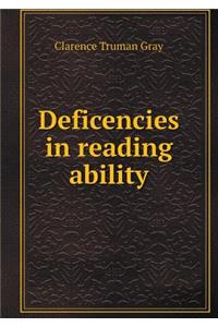Deficencies in Reading Ability