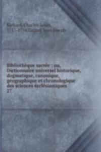 Bibliotheque sacree