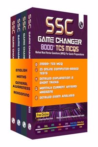 PW SSC Game Changer English, Maths, General Awareness, Reasoning PYQ Combo of 4 Books (Paperback, PW)
