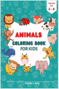 = Animals Coloring Book for Kids Age 2-4