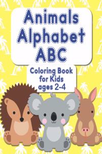 Animals Alphabet ABC Coloring Book for Kids Ages 2-4