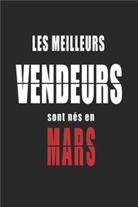 Les Meilleurs Vendeurs sont nés en Mars carnet de notes