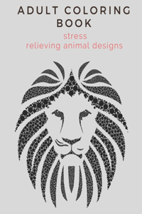 adult coloring book stress relieving animal designs