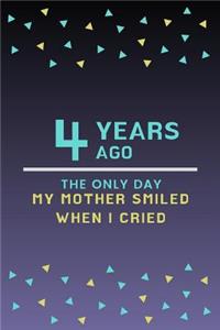 4 Years ago the only day my Mother smiled when I cried