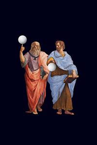 Aristotle and Plato with Volleyballs