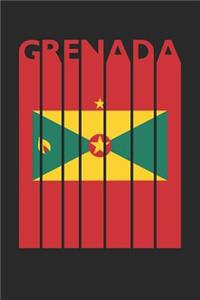 Vintage Grenada Notebook - Retro Grenada Planner - Grenadian Flag Diary - Grenada Travel Journal