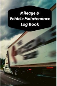 Mileage & Vehicle Maintenance Log Book