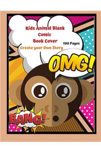 Kids Animal Blank Comic Book Cover Create your Own Story 100 Pages