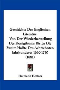 Geschichte Der Englischen Literatur