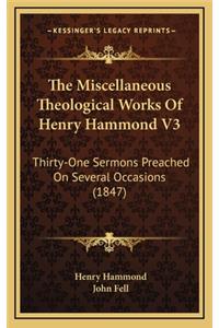 The Miscellaneous Theological Works of Henry Hammond V3
