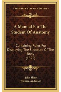 A Manual for the Student of Anatomy