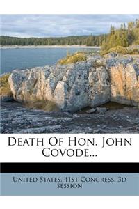 Death of Hon. John Covode...
