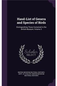 Hand-List of Genera and Species of Birds