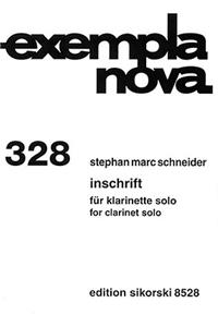 Inschrift: Clarinet Solo