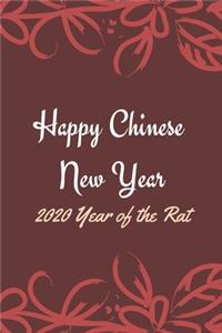 2020 year of the rat Notebook Journal - Chinese Happy new year