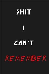 Shit I Can't Remember